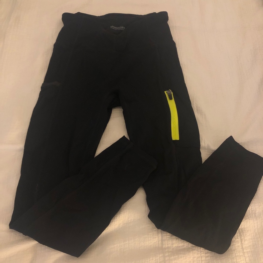 Fabletics Black and Green Leggings